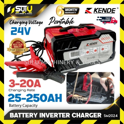 KENDE SM2024 24V Portable Automotive Battery Charger / Inverter Charger 3-20A