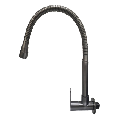 SLINE FX1113GC SUS304 Gunmetal Grey Flexible Wall Sink Tap Faucet - 00926G