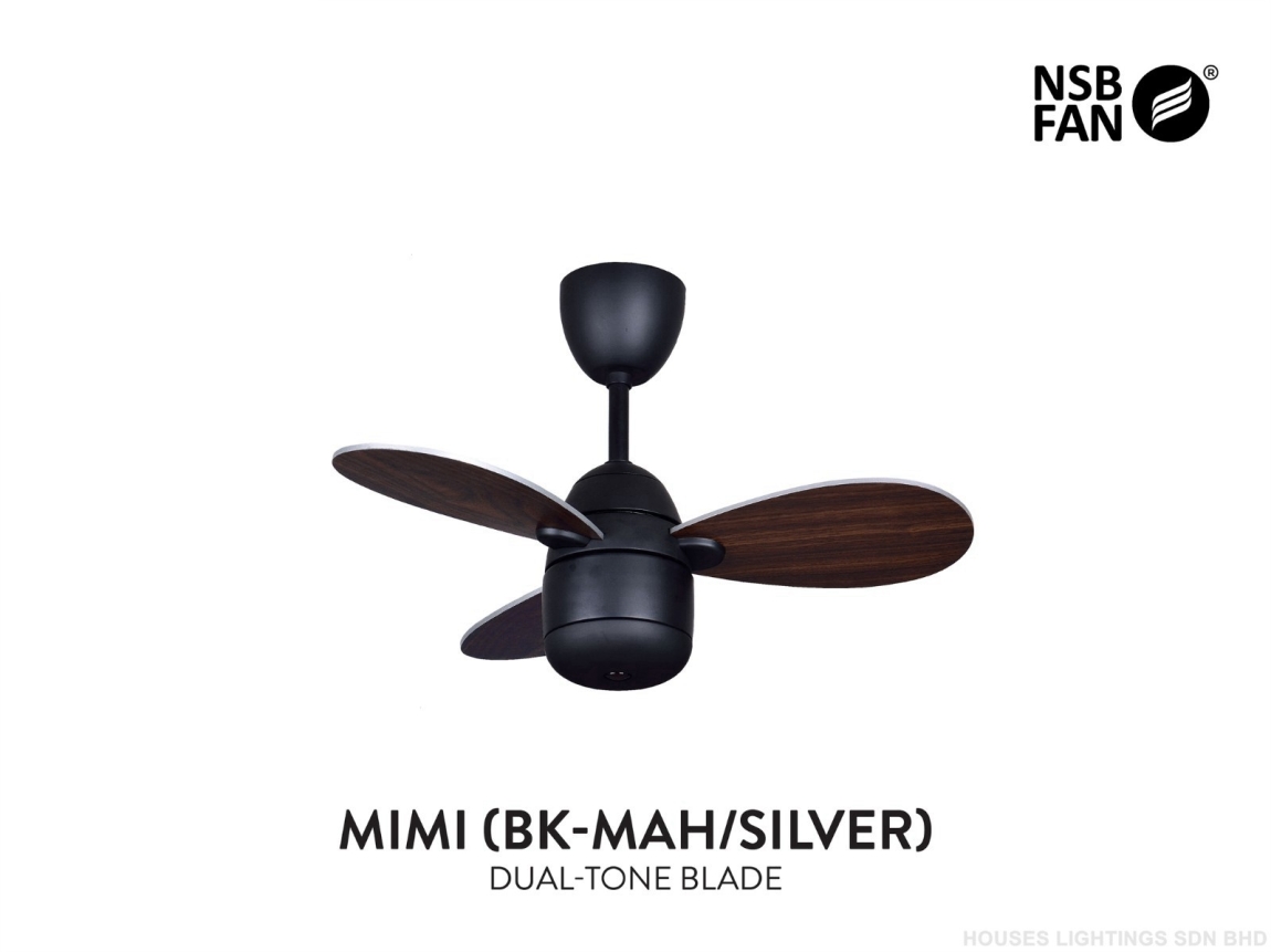 NSB MIMI BK+MHGN (28'') NSB Ceiling Fan Fan & Fan Decoration Choose Sample / Pattern Chart