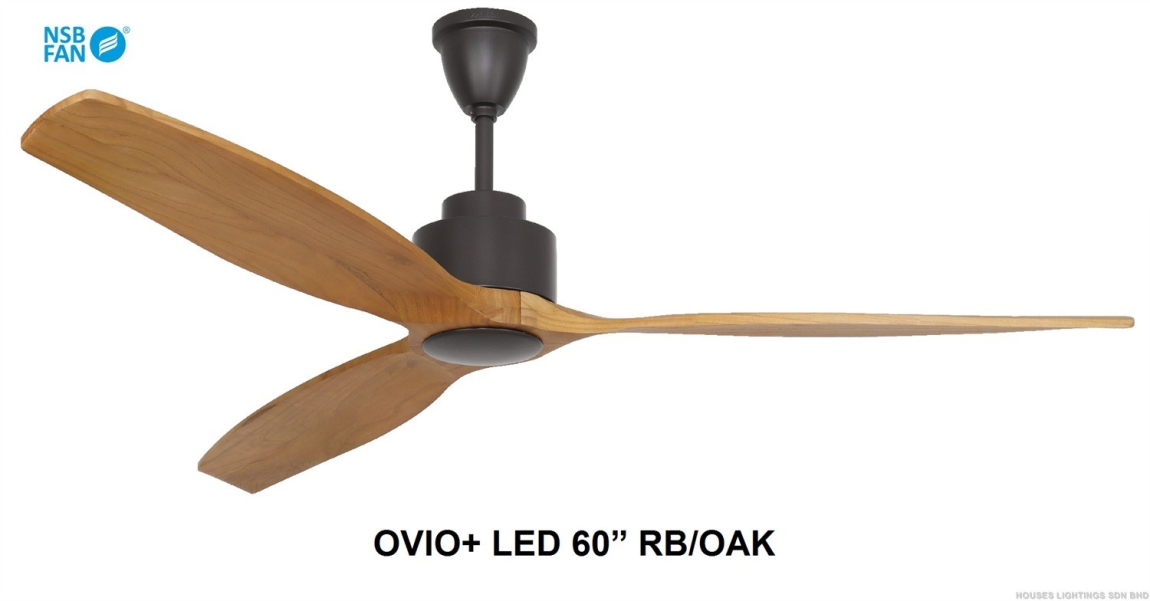OVIO+(PLUS) RB+OAK(60'') DC-NSB NSB Ceiling Fan Fan & Fan Decoration Choose Sample / Pattern Chart