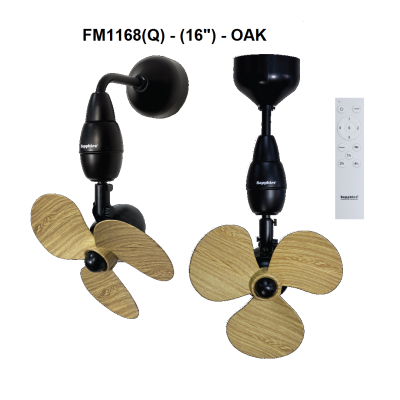 SAPPHIRE FM1168(Q) OAK - (16) CEILING  WALL FAN