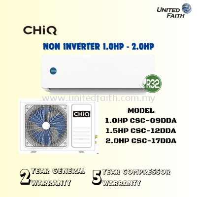 CHiQ Aircon Wall Mounted Non Inverter R32 1hp-2hp