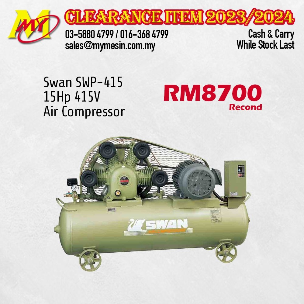 SWAN 15Hp Air Compressor - Recond