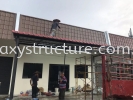 Progress shoplot job done:To fabrication and install new mild steel metal deck awning paint - Klang Bumbung Logam