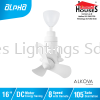 ALPHA Alkova KONA 16 Inch DC Motor Ceiling Wall Fan with 3 Blades 8 Speed Remote-Matt White ALKOVA Alpha Ceiling Fan Ceiling Fan