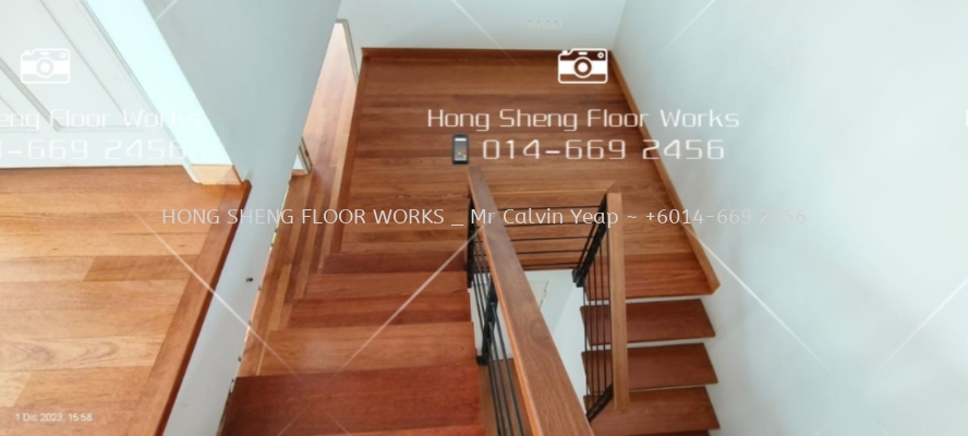 Staircase wooden floor polish 