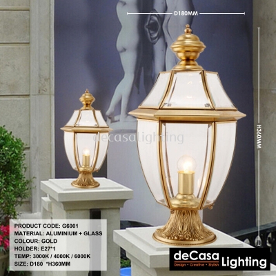 OUTDOOR PILLAR LIGHT (G6001)