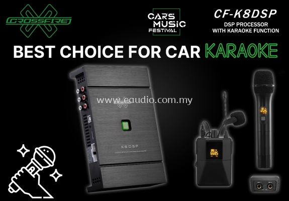 Crossfire CF- K8DSP 4ch Amp DSP With Karaoke Function And Wireless Mic 