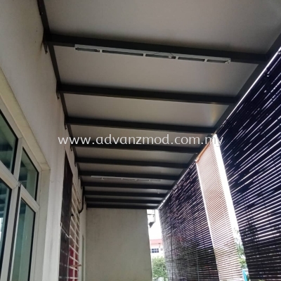 Mild Steel Awning Cover With Aluminium Composite Panel 