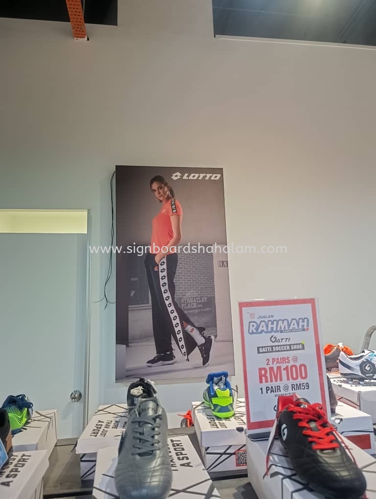 Gatti Sportwear Indoor Fabric Lightbox Signage at Puncak Jalil, Bukit Jalil, Bandar Kinrara, Seri Kembangan, Serdang, Kuala Lumpur.