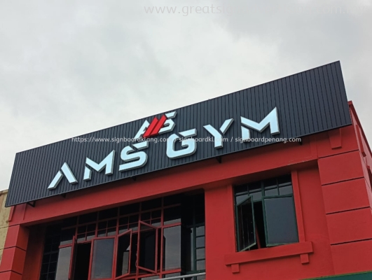 3D ALUMINIUM CEILING TRIM CASING BOX UP SIGNBOARD AT SUBANG JAYA, USJ, BANDAR SUNWAY, SS15