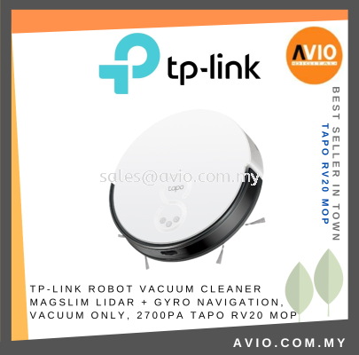 TP-LINK Robot Vacuum Cleaner SPEC: MagSlim LiDAR + Gyro Navigation, Vacuum Only Tapo RV20 Mop