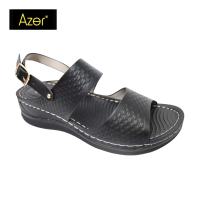 LADIES SLIP ON COMFORT SANDAL (CL 4142-BK) (AN.X)