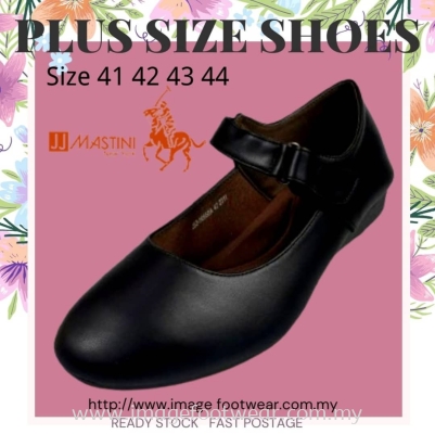 JJ MASTINI Plus Size Comfort Flat Shoes -PS 52-50550- BLACK Colour