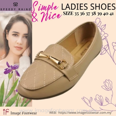 SPEEDY RHINO Ladies Comfort Flat Shoes -SR-530185-33- APRICOT Colour
