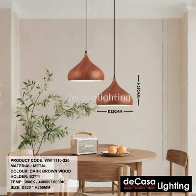 MODERN WOOD PENDANT LIGHT (WW 1110-320)