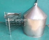 Stainless Steel Rice Steamer Rack, Cover 白钢蒸饭蒸炉架子，尖盖 Alat Kukus Nasi (Rak & Penutup)