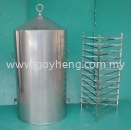 Stainless Steel Rice Steamer Rack, Cover 白钢蒸饭蒸炉架子，尖盖 Alat Kukus Nasi (Rak & Penutup)