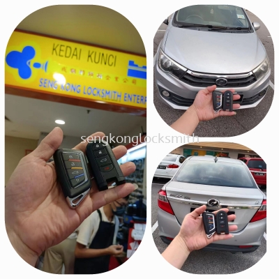 duplicate Perodua Bezza car smart key remote control 