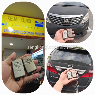 duplicate Toyota Alphard car smart key controller 