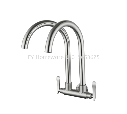 SORENTO SRTKT1872SS Wall Mounted Kitchen Tap (Double)