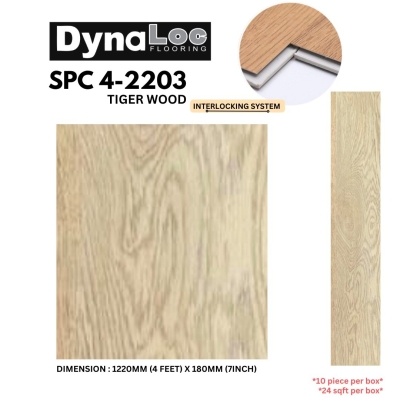4mm SPC Click Flooring - Tiger Wood ( SPC4-2203)