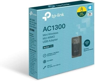 TP-Link Archer T3U AC1300 Mini Wireless MU-MIMO USB WiFi Adapter Dongle