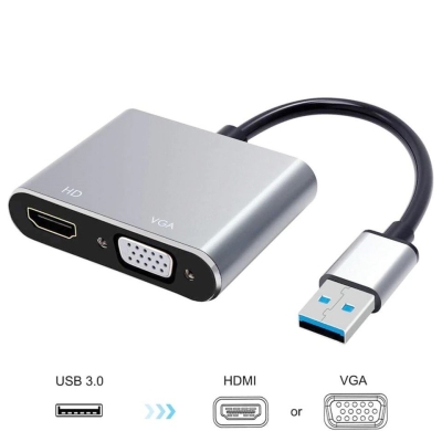 USB to VGA & HDMI Adapter