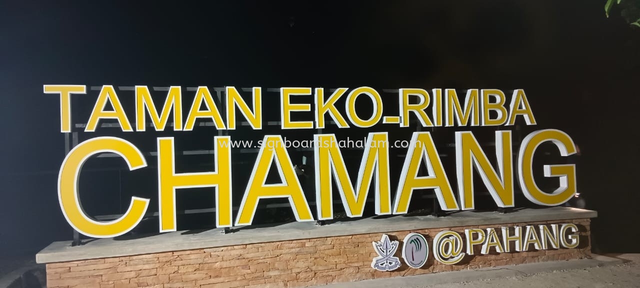 Taman Eko.Rimba Chamang Pahang 3D LED Frontlit Lettering Signage at 