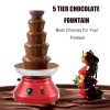 5 Tier Chocolate Fountain Machine Commercial Hot Chocolate Fondue Tower Large Capacity Chocolate Fountain Machine