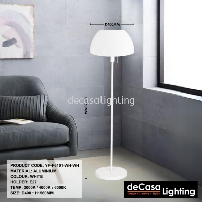 DESIGNER FLOOR LAMP (YF-F6101-WH-WH)