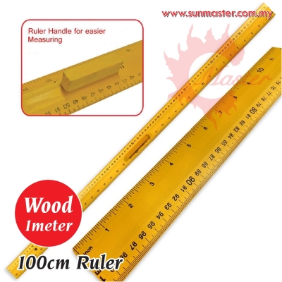 1 Meter Wood Ruler ľ