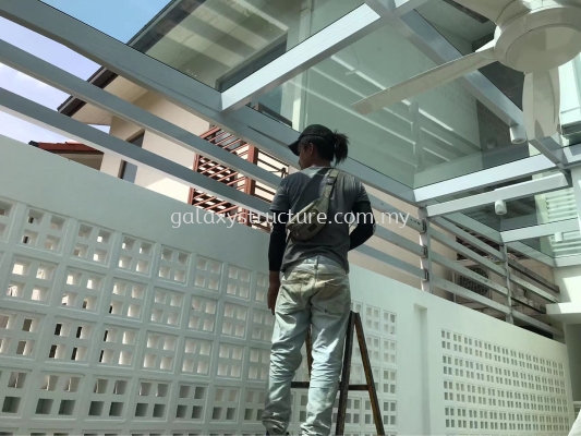 To fabrication and install mild steel hollow cover big hole - Shah Alam 