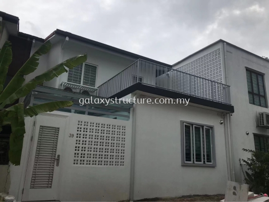 To fabrication and install new galvanized mild steel balcony/balustrade/railing paint - Shah Alam 