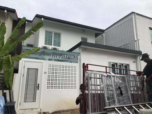 To fabrication and install new galvanized mild steel balcony/balustrade/railing paint - Shah Alam 