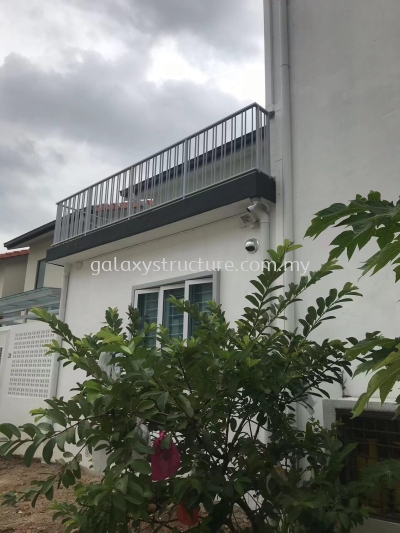 To fabrication and install new galvanized mild steel balcony/balustrade/railing paint - Shah Alam 