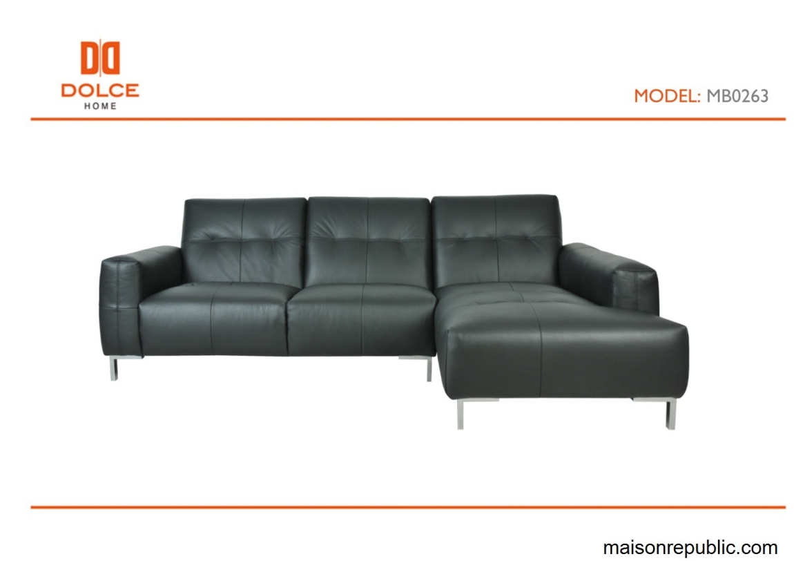 Leather Sofa - MB0263 L-Shape Leather Sofa Sofa Furniture Choose Sample / Pattern Chart