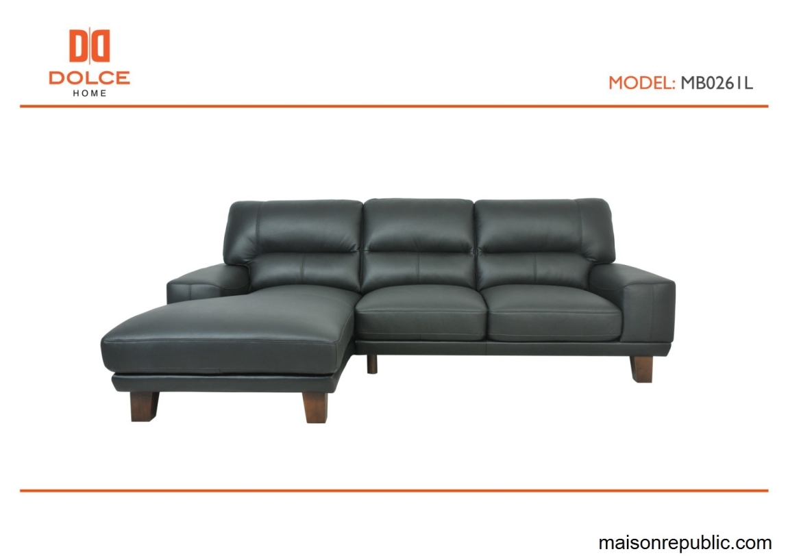 Leather Sofa - MB0261L L-Shape Leather Sofa Sofa Furniture Choose Sample / Pattern Chart
