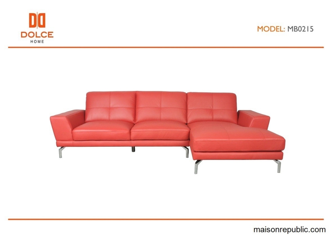 Leather Sofa - MB0215 L-Shape Leather Sofa Sofa Furniture Choose Sample / Pattern Chart