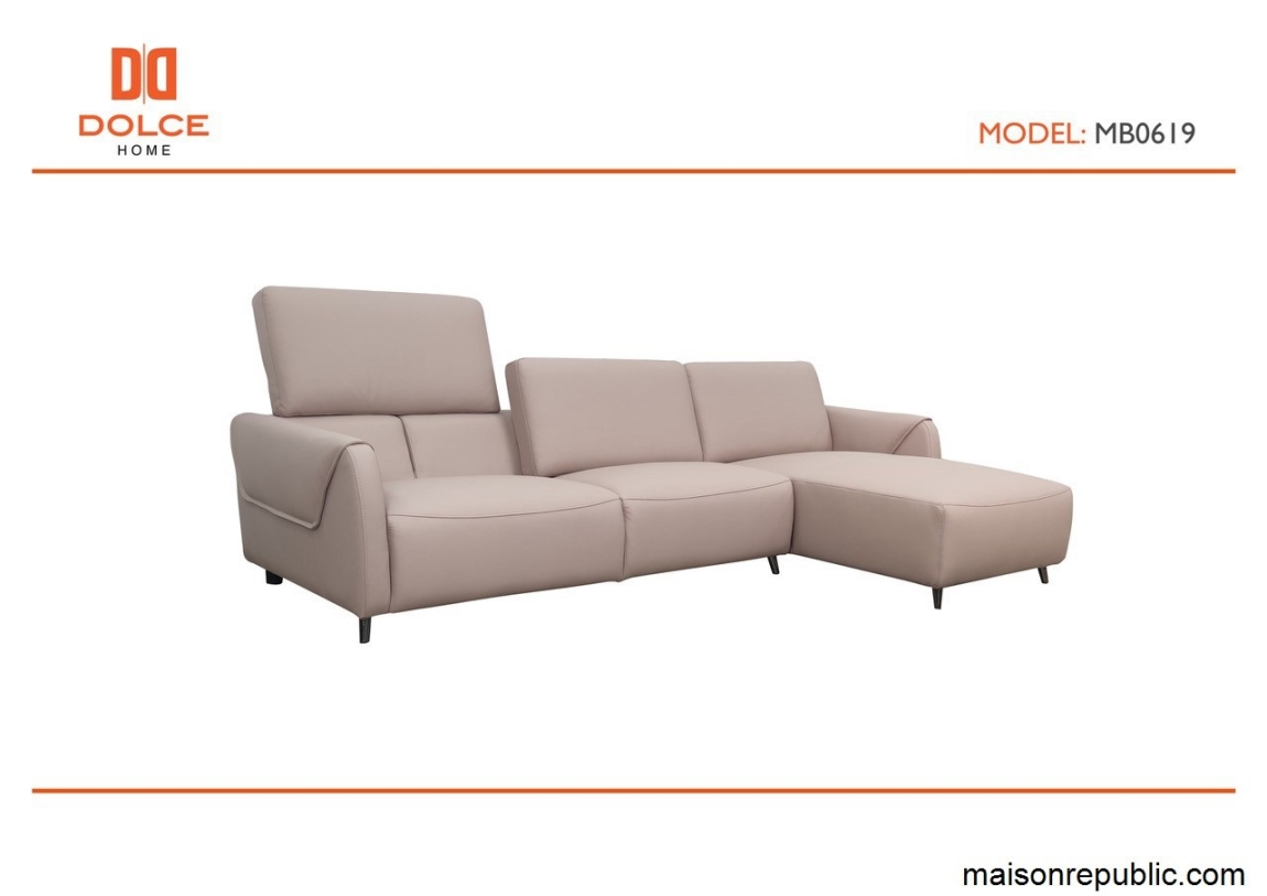 Leather Sofa - MB0619 L-Shape Leather Sofa Sofa Furniture Choose Sample / Pattern Chart