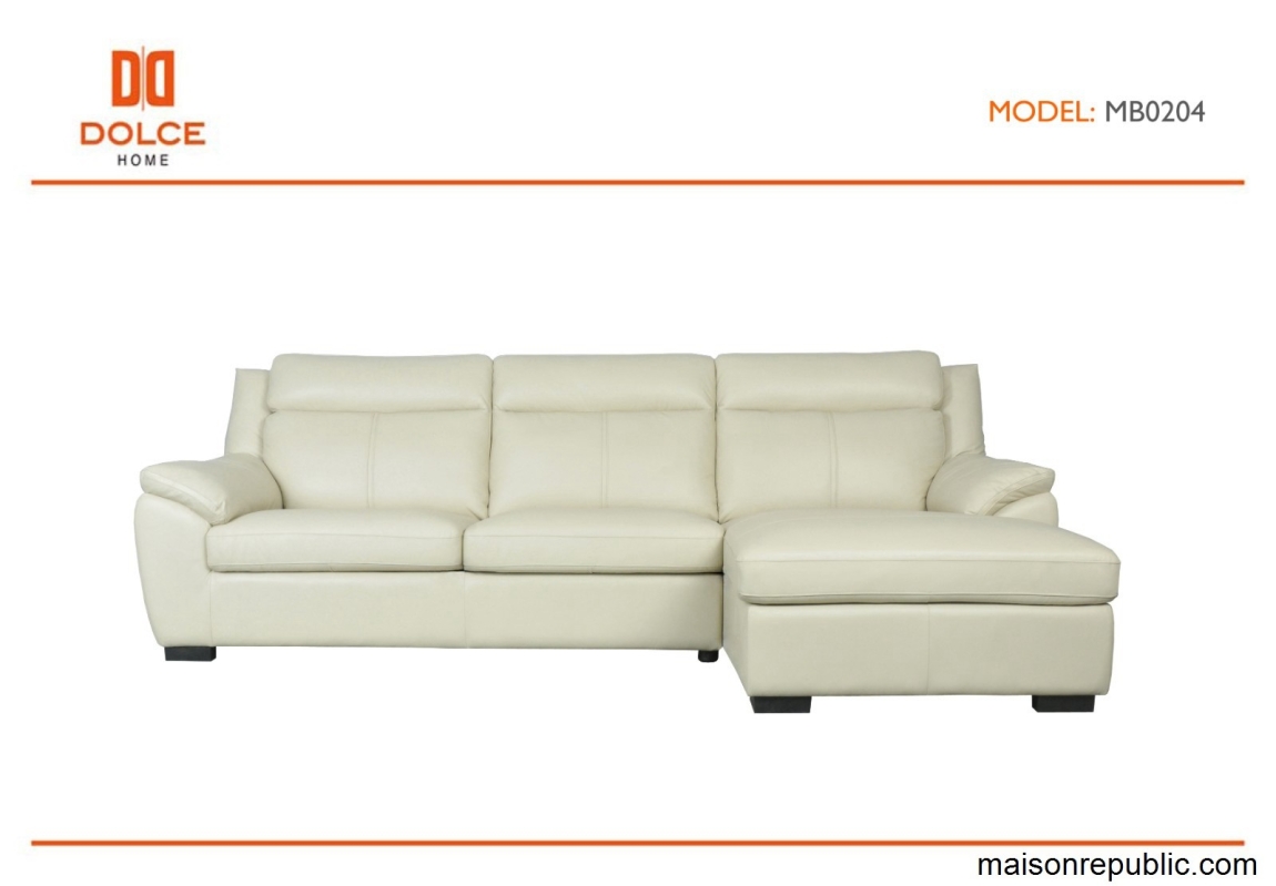 Leather Sofa - MB0204 L-Shape Leather Sofa Sofa Furniture Choose Sample / Pattern Chart