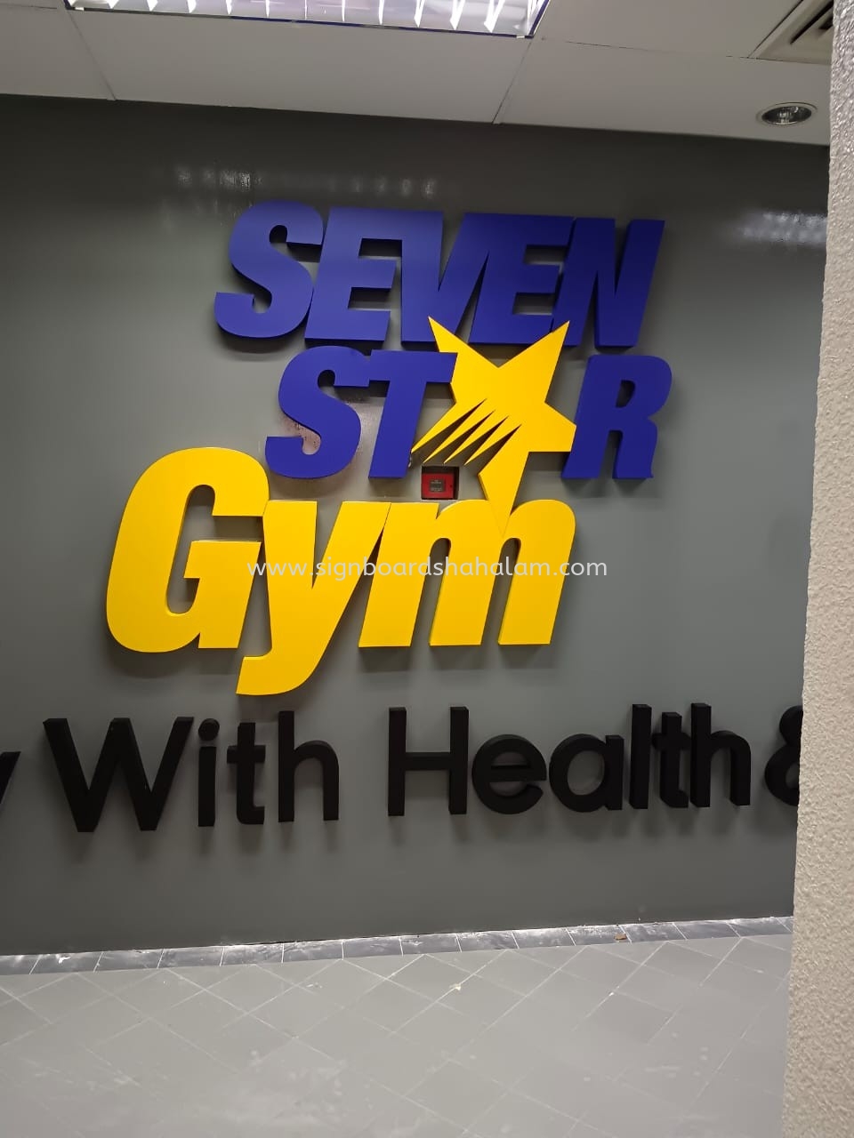 Seven Star Gym #3D Cut Out Signage #3D Box Up Signage #3D Box Up Signboard at Kota Damansara, Setapk