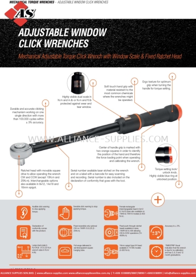 BAHCO Adjustable Window Click Wrenches