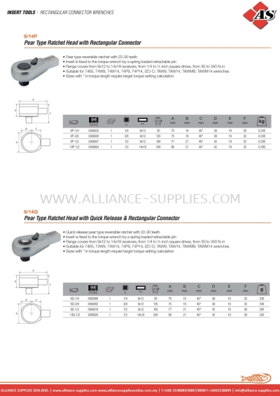 Rectangular Connector Wrenches