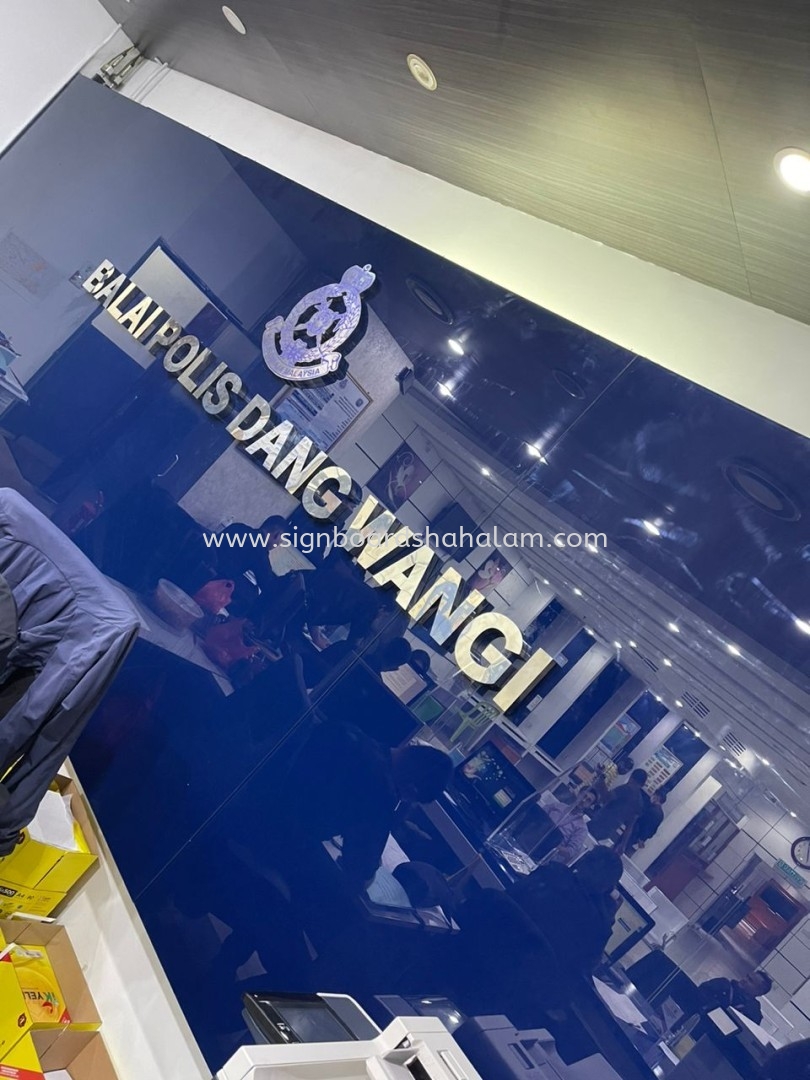 Balai Polis Dang Wangi #3DLEDSignboard #Signage #3D Box Up Signage #Stainless Steel Signboard #3DSignboardMaker #Stainless Steel Signage #3D Signcraft at Meru, Kapar, Klang, Setia Alam, Shah Alam.