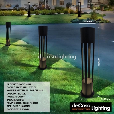 MODERN OUTDOOR BOLLARD LIGHT (8012)