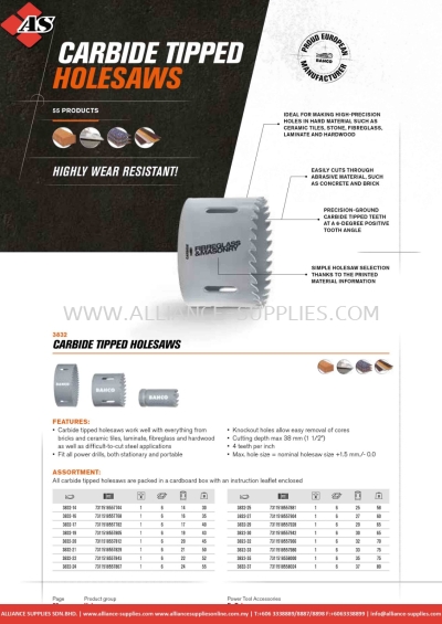 BAHCO Holesaw Accessories