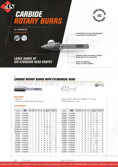 BAHCO Carbide Rotary Burrs