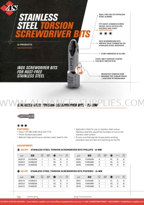 BAHCO Stainless Steel Torsion Screwdriver Bits