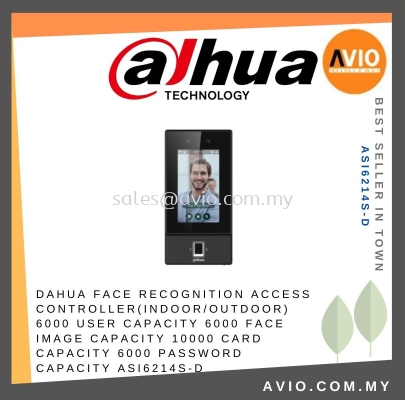 DAHUA Face Recognition Access Controller(Indoor/Outdoor) 6000 User Capacity 6000 Face Image Capacity 10000 Card Capacity 6000 Password Capacity ASI6214S-D